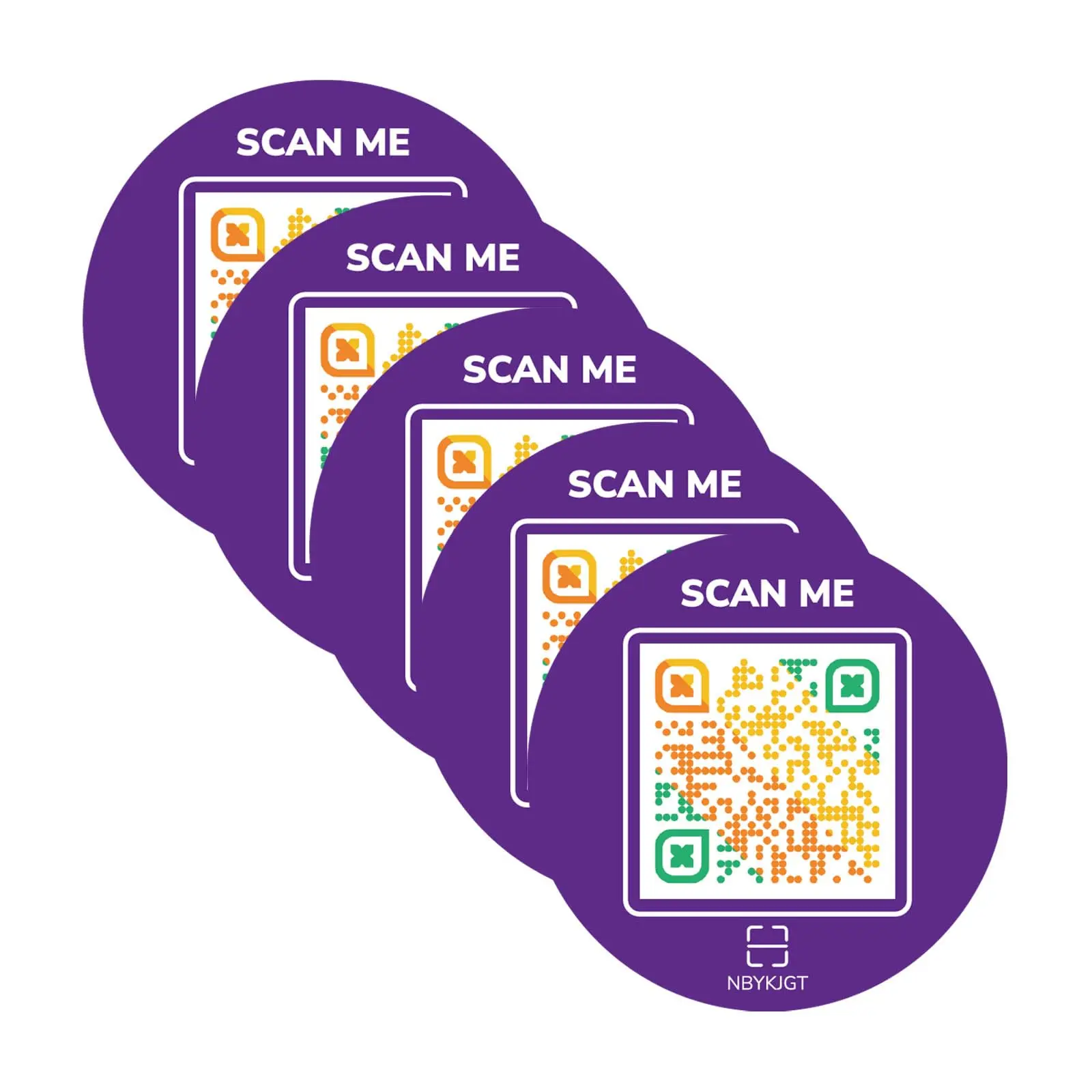 Round Sticker purple-5