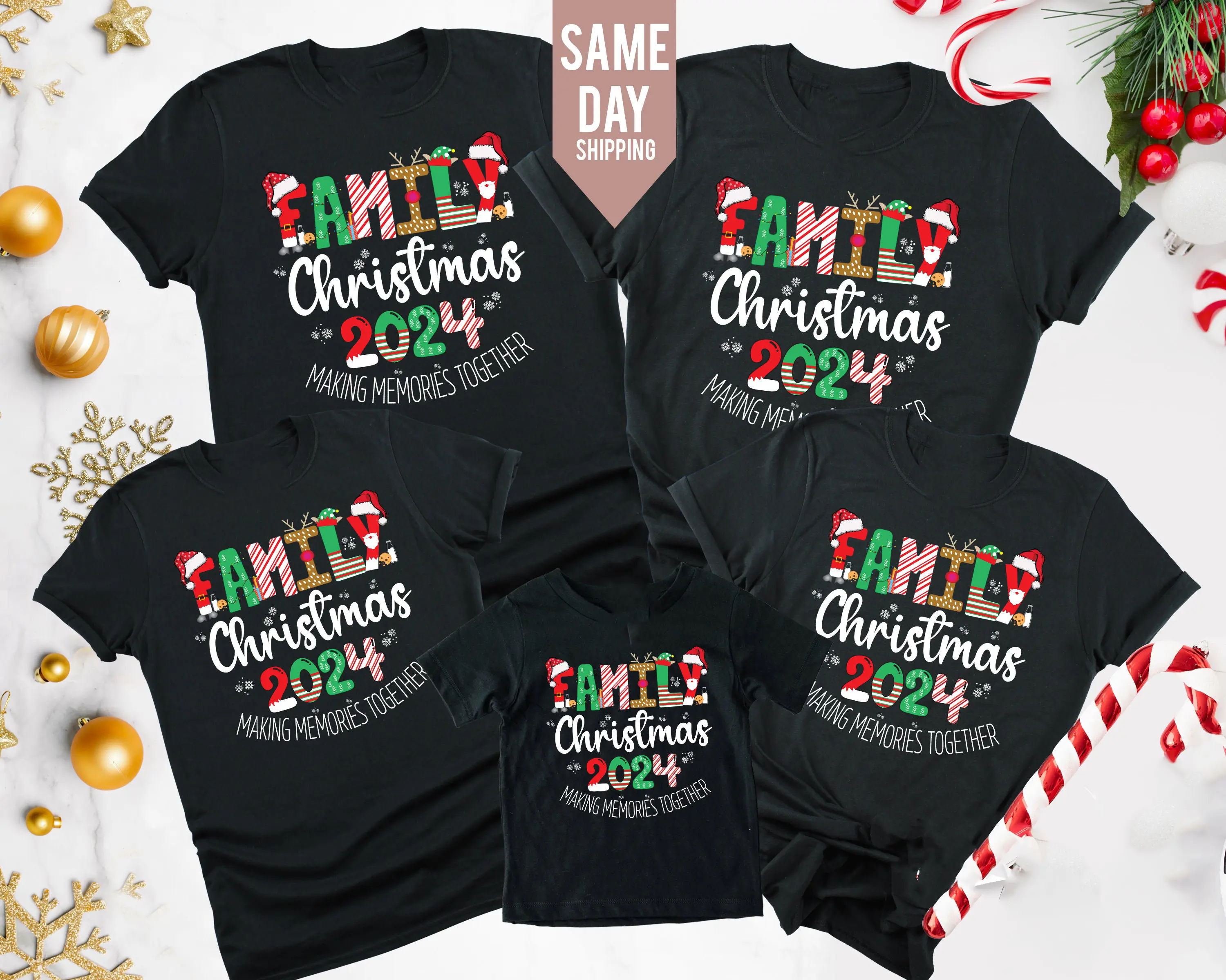 Family Christmas 2024 Making Memories Together Shirts, Family All Together Shirts, Custom Family Christmas Tshirt, Christmas Gifts, KIds TopFamily Matching Outfit, Mama Mini, Matching Family T-shirt, Christmas Gift For Family