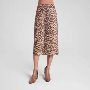 Women's Faux Suede Midi A-Line Skirt - A New Day