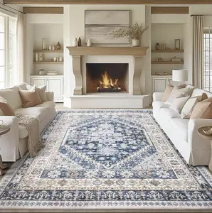 Machine Washable Rugs for Living Room, Boho Rugs Area Rug Runner Rug Carpet Non-slip Large Area Rugs for Bedroom Indoor Floor Mat