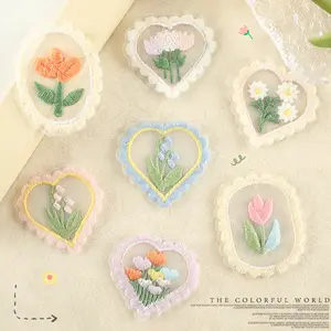 10pcs Self-Adhesive Embroidery Patches for Clothing DIY Applique Decorative Iron-on Patches for Clothes Sewing Accessories
