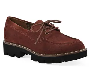 White Mountain Suede Lace-Up Loafers - Gino