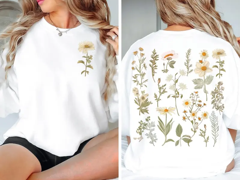 Daisy Sweatshirt, Flower Sweatshirt, Daisy Sweatshirt, Daisy Flower Sweatshirt,Mothers Day Gift, Flower Sweatshirt