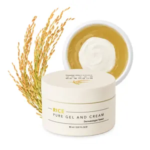 THANKYOU FARMER Rice Pure Gel and Cream, Nourishing Exclusive Korean Rice Extract, Dermatologist Tested, Ceramide, Korean Moisturizer for Dry Skin, Fragrance-Free, 2.81 fl.oz (80ml)