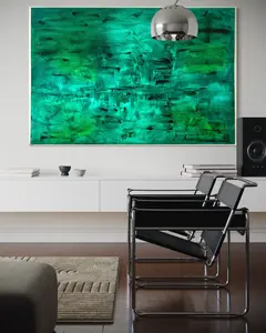 Emerald Reverie | Original Large-Scale Abstract Painting | 40" x 60" Acrylic on Canvas