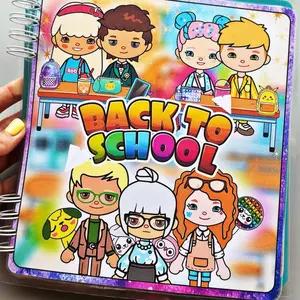 Personalized Toca Busy book Back to School, Montessori Learning Toy, Personalized Gift, PreK Education, best daughter gift, gifts for kids