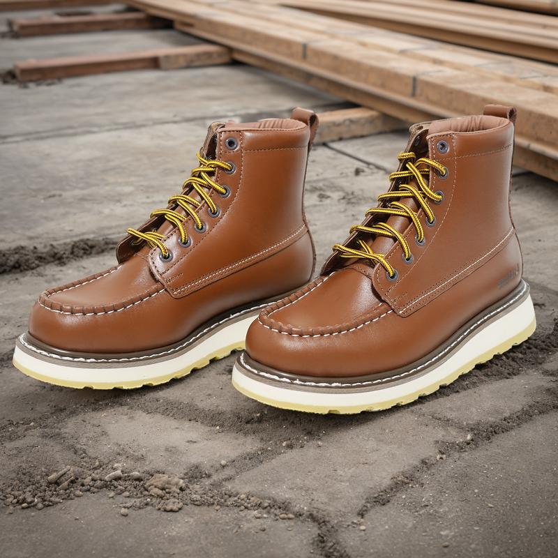 DieHard Men's Stylish Classic 6" SureTrack Soft Toe Leather Slip Resistant Durable Breathable Work Boot 84994 Shoe Footwear botas para hombres boots for men mens boots work boots