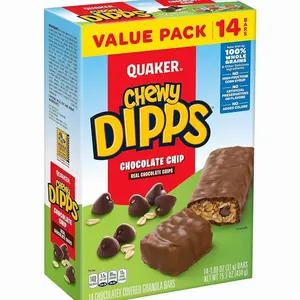 Quaker Chewy Dipps Granola Bars Chocolate Chip, 1.09 oz, 14 Ct