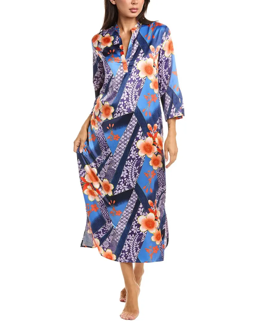 N Natori Magnolia Printed Satin Night Gown