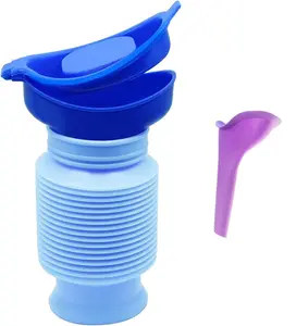 Shrinkable Camping Toilet Urine Leak Collapsible Portable Urinal Bucket  Silicone Funnel Reusable for Men Women Car Camping Outdoor Emergency Use Outdoor Standing Urine Emergency Travel Portable Reusable
