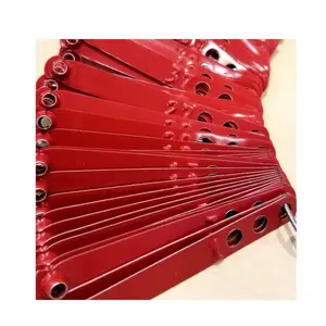 red Botanas Chicken Gallos Poultry Leg Bands 100Pcs Rings for Farm Identification Rust-Proof Waterproof Breeding Tools Numbered Easy Identification