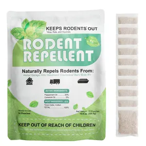 10 Pouches Rodent Repellent - Mice Repellent Indoor/Outdoor - Moth Balls for Rodents, Mouse Repellent Peppermint, Keep Mice Away, Peppermint to Repel Mice and Rats, Rat Repellent for House