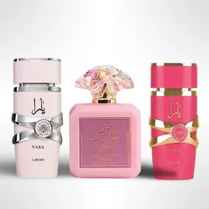 Lattafa Yara Candy +  Pink Blush Shams Al Emarat Khususi + Yara Perfume (Women) By Lattafa Perfumes 3.4oz(100ml) - Fragrance Gift Bundle