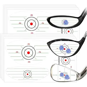 Golf Driver Blue Impact Tape Set Labels 150 pcs Self-Teaching Sweet Spot and Consistency Analysis Training Aids Target Sticker Standard Wood Iron Putters Ball Hitting Recorder for Swing Practice