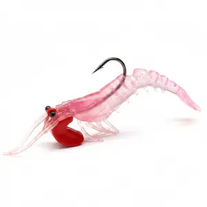 Tolure 3PCS Multi-joint Lead Head Soft Shrimp Lure Set 10cm/18g, Glow In The Dark Soft Bait for Freshwater & Saltwater Fishing Lures Fishing Stuff Bait Lures