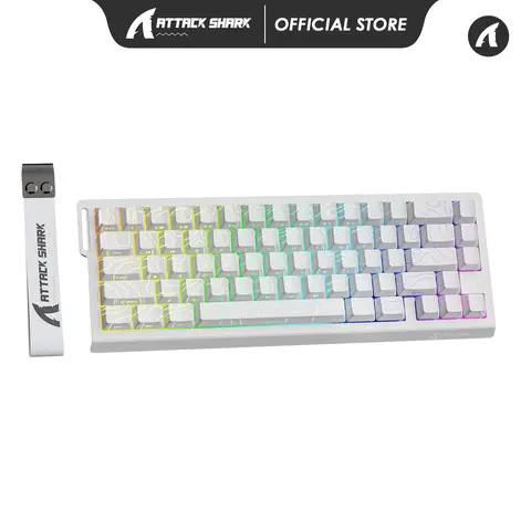 ATTACK X68 HE Rapid Trigger Gaming Keyboard - 60% Mini Wired TKL, Hall Effect Magnetic Keys, Adjustable Actuation, 8KHz Polling Rate, RGB Backlight, PBT/Alloy Top Mount, Cherry Profile, Mechanical Feel, Ergonomic for PC Esport Gamers
