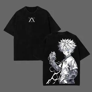 Killua Zoldyck T-Shirt – Hunter x Hunter Washed Oversized Anime Tee | Unisex Heavy Cotton Streetwear for Otaku & Manga Fans
