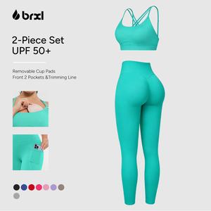 BRXL 2-Piece Set Women's High-Waist 25-Inch Yoga Pants - Butter-Soft Leggings with Hip-Sculpting Design #Parati #FitnessWorkout #OutdoorFun #HolidayWarm-Up#Summervibes -1