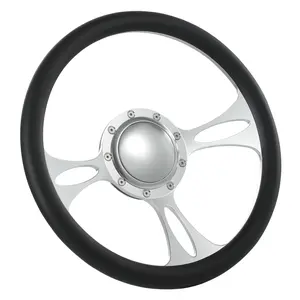 14" Billet Steering Wheels Black Half Wrap Bronco F150 Mercury Capri Lincoln