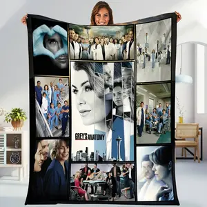 Grey's Anatomy Blanket | Meredith Grey Dr. Derek Blanket | It’s A Beautiful Day To Save Lives Throw Blanket for Bed Couch Sofa