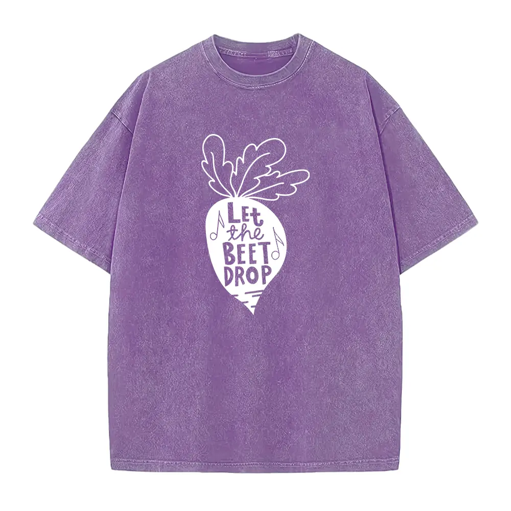 Funny Vegan T Shirt - Let The Beet Drop Plant Lover Tee - Eco Friendly, Soft Ringspun Cotton, Sustainable Fashion Gift