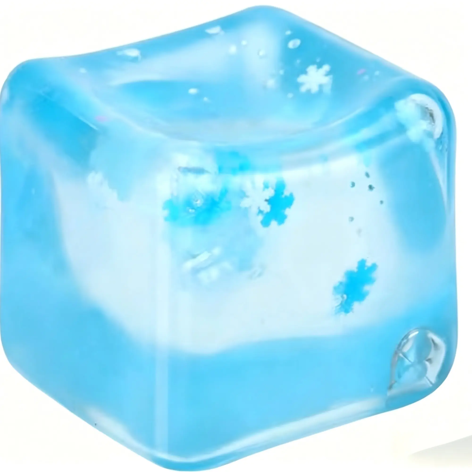 Square Crystal Clay Snowflake Play Dough – Blue
