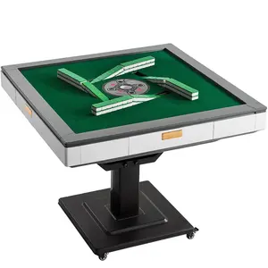 VEVOR Automatic Mahjong Table with Wheels, 2 Sets of 42 mm Tiles (152 Pcs), Roller Coaster Style Mahjong-Table, Foldable and Automatic Shuffler, for Home, Outdoor Leisure Gifts for Mahjong Players