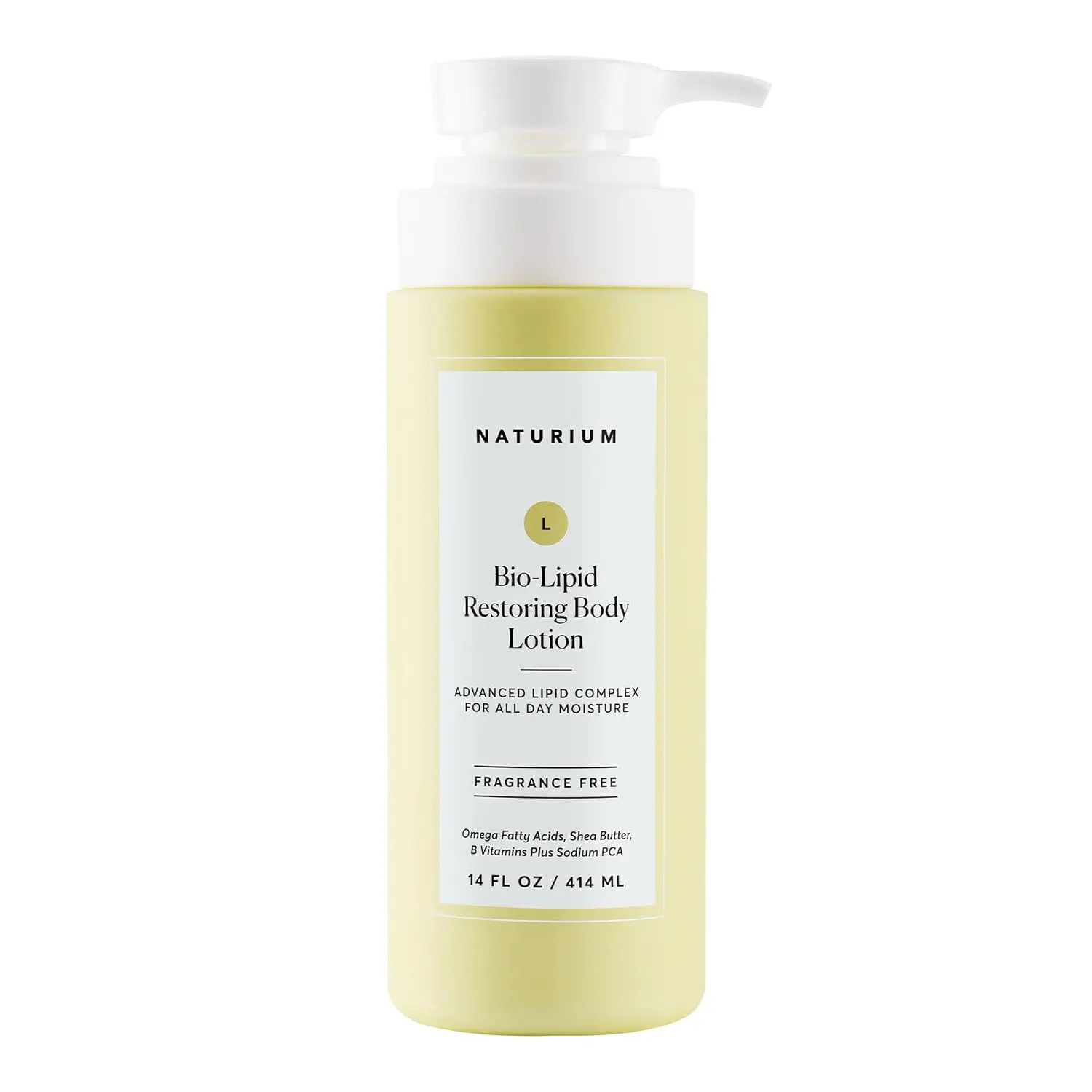 Naturium Bio-Lipid Restoring Body Lotion, All Day Moisture, 14 fl oz | Nourishing Moisturizer with Shea Butter, Skin Hydrating & Fast Absorbing Formula, for All Skin Types, Fragrance Free