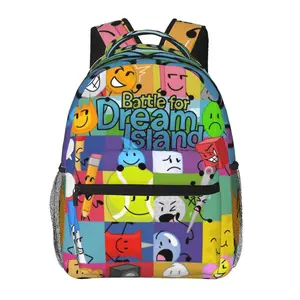 Casual battle for dream island Outdoor Backpack battle for dream island merch Laptop Daypack Aesthetic Plush Print BFDI TPOT 2026 Travel Backpack for School Work Camping Women Men, Ideal for Music Festivals, Birthday Gifts & Christmas