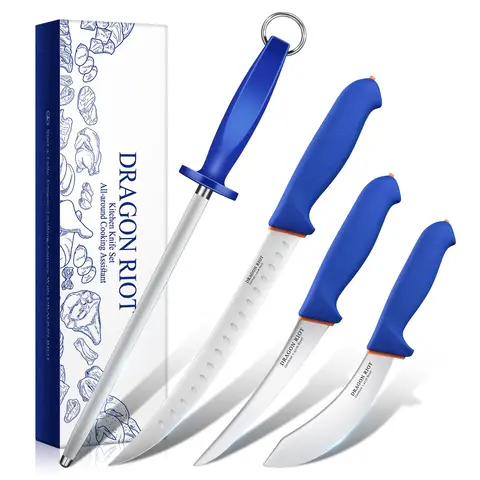 Summervibes DRAGON RIOT Knife Set Trimming Set Kitchen Knife for Meat Great Christmas Gift