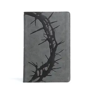 CSB Large Print Personal Size Reference Bible, Charcoal LeatherTouch Crown of Thorns, Red Letter, Presentation Page, Cross-References, Full-Color Maps