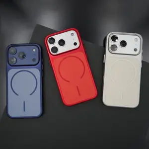 Anti-fingerprint Matte Finish iPhone 17/16/15/14/13/12 Pro Max Ultra-thin Magnetic Phone Case for iPhone 17 Pro Simple Design Full Cover Shockproof Protective Case