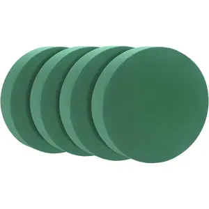 6''  Round Floral ,Green Wet  Blocks for Floral Arrangements Decorations Flower Arrgement DIY Craft,Pack of 4