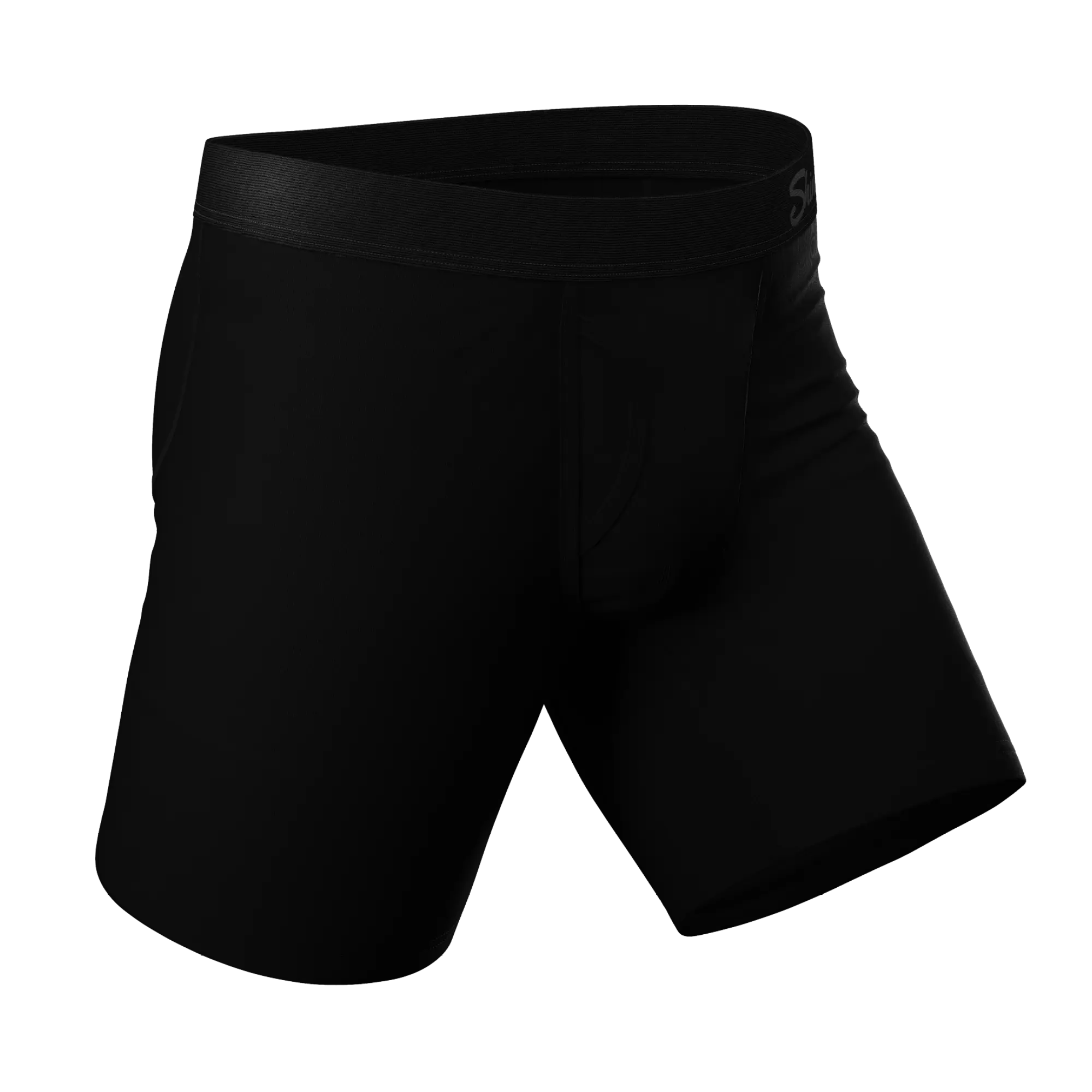 The Threat Level Midnight | Shinesty Black Ball Hammock® Boxer - Long Leg
