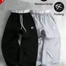 Men’s 2000s retro sweatpants, cute fashionable street style, unisex Y2K menswear, available in packs of 1/2/3, faux two-piece design with double waistband, star print, loose straight fit, drawstring adjustment, soft pants for everyday wear