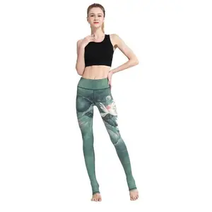 Elevate Your Practice: Printed High-Waisted Stirrup Yoga Pants with Booty-Lifting Power & Quick-Dry Fabric