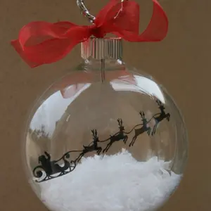 Floating Christmas ornaments. Custom image printing inside
