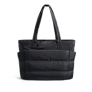 ins simple tote bag, large-capacity commuting handbag, lightweight nylon single-shoulder bag, Soft Commuter Tote