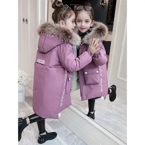 Stylish Girls' Winter Parka Jacket with a Hood, Designed for Outdoor Activities And Cold, Snowy Conditions