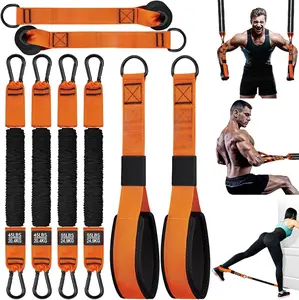 Resistance Bands, Exercise Bands with Handles, Door Anchor, Heavy-Duty Tricep Workout Equipment for Pushdowns, Bicep Curls,  Pulls, Home Gym Equipment  for , Abs, Triceps