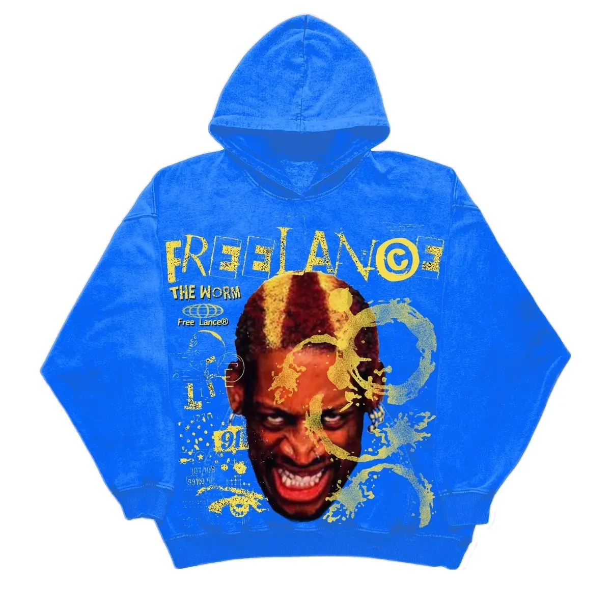Freelance Dennis Rodman hoodie Cotton Pullover Long Sleeve Tops Basketball Stylish