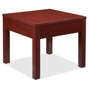 212 MAIN Mahogany Parson-Style Corner Table - 24x24x20", Melamine Legs, Small Entryway Table - Space-Saver Indoor Furniture for Compact Spaces