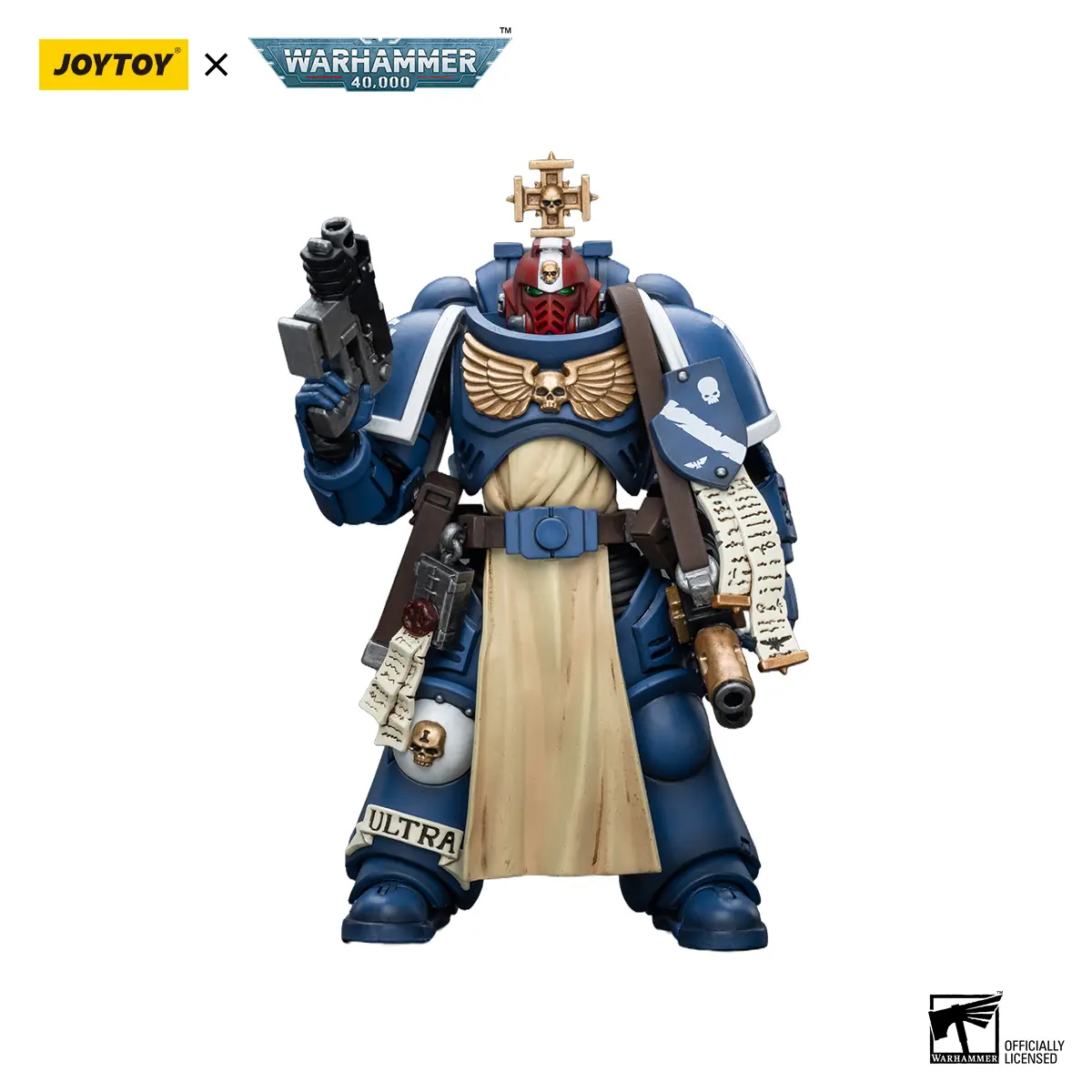 JOYTOY Warhammer 40000 1/18 Humanoid Action Figure, Ultramarines Sternguard Veteran Sergeant JT9800, Collectible Sergeant Figure, Sergeant Figures, Humanoid Action Figures