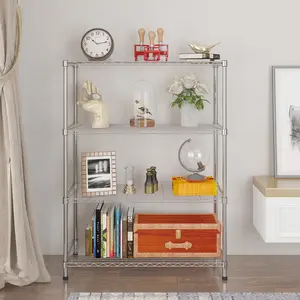 Karl Home Silver 4/5-Layer Chrome-Plated Iron Shelf