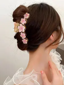 Cute Flower Design Hair Claw, Elegant Hair Accessories for Women & Girls, Minimalist Headwear Suitable for Thick Hair, Flower Hair Clips