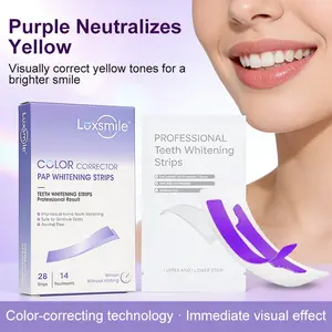 Purple Teeth Whitening Strips – Whitens Teeth in Just 7 Days – 14 treaments 28 Whitening Strips  – Safe for Enamel – Peroxide-Free – Best for Non-Sensitive Teeth  Oral Gentle  Daily