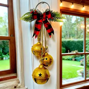 Christmas Decoration Three Bell Bells Hanging Ornament Christmas Tree Door Decor Holiday Home Decor Gift