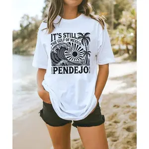 Men's Short-Sleeve Cotton Round Neck T-Shirt - Relaxed Fit Streetwear Top, Bold Print, Funny Geography Quote "It's Still The Gulf Of Mexico Pendejo" Political Satire Casual Playful Gift, Shortsleeve, Tshirt