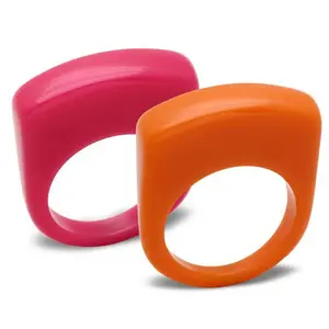 212 MAIN Women's Sports Statement Multi-Ring, Swimming-Friendly Resin-Base Ring with Synthetic Stone, Size 8