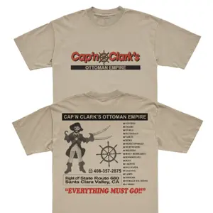 Comfort colors Cap’n Clark’s Ottoman Empire Funny T-Shirt, Vintage Pirate Parody Graphic Tee
